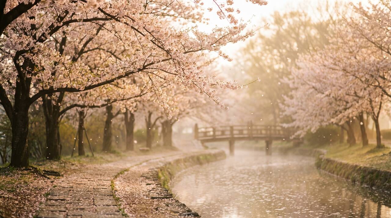 樱花视频 - 樱花河畔春日影像 - pfwiodt.cn